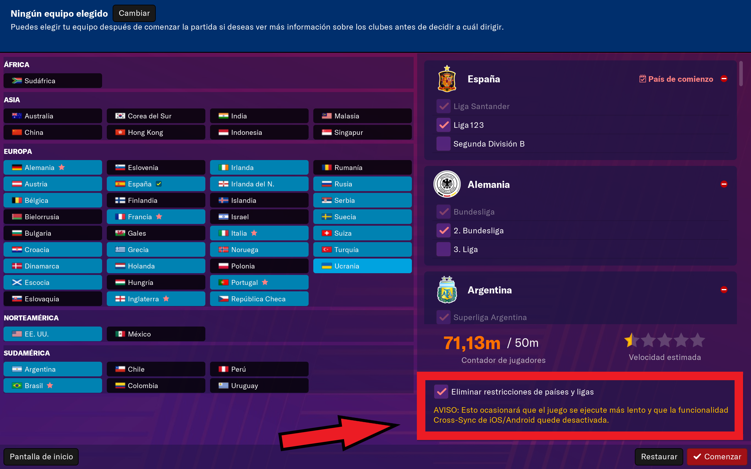 FM19Touch: eliminar restricción naciones