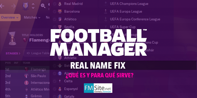 Corregir licencias Football Manager - Nombres Reales (Real Name Fix)