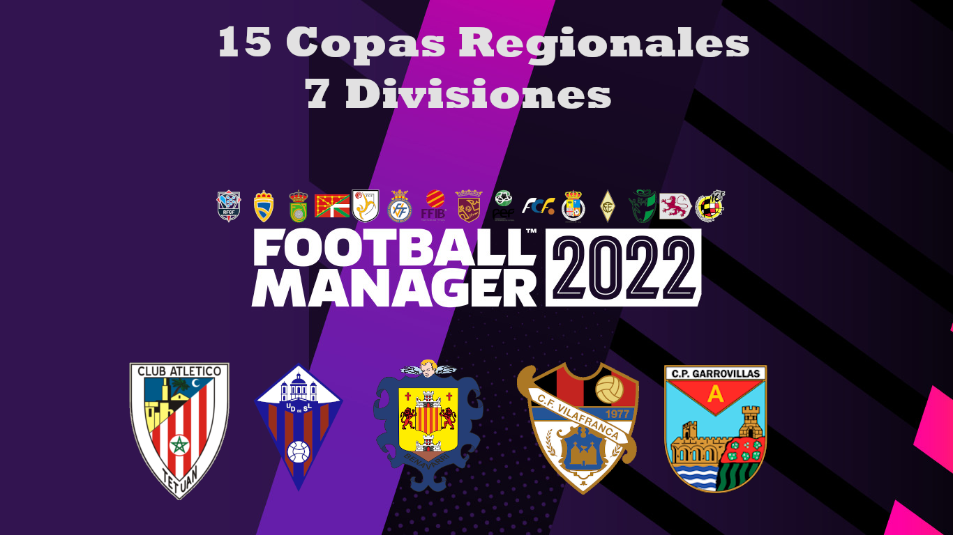 Copas Regionales y España hasta 7ª categoría.